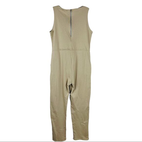 NEW New Pretty Little Thing tan ankle cinch loungewear jumpsuit 14 - Picture 2 of 9